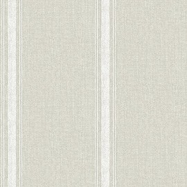 Chesapeake 3115-12463 Linette Fabric Stripe Wallpaper , Light Grey