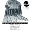 Double Dark Grey Luxury Super Soft Plush Flannel Fleece Blanket