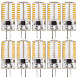 G4 LED Bulb Bin-pin LED Light Bulb 3W(20W 30W Halogen Equivalent) 110V- 130V Warm White 3000K (Cannot be Used at Low Voltage 12V ) - Pack of 10