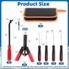 Glarks 46Pcs Plastic Poly Rivet Gun Set with 40Pcs Assorted