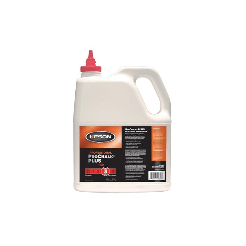 Keson PM105RED 5lb. Red Permanent Chalk Weatherproof