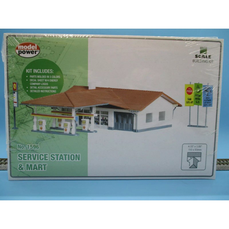 MODEL POWER N SCALE SERVICE STATION & MINI MART KIT