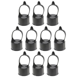 Plum Fittings Black Chain Link Fence Loop Caps 1 5/8" x 1 3/8" (Pack of 10 Caps)