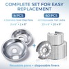 Singhoow 4 Pack Electric Stove Burner Drip Pan 2 x
