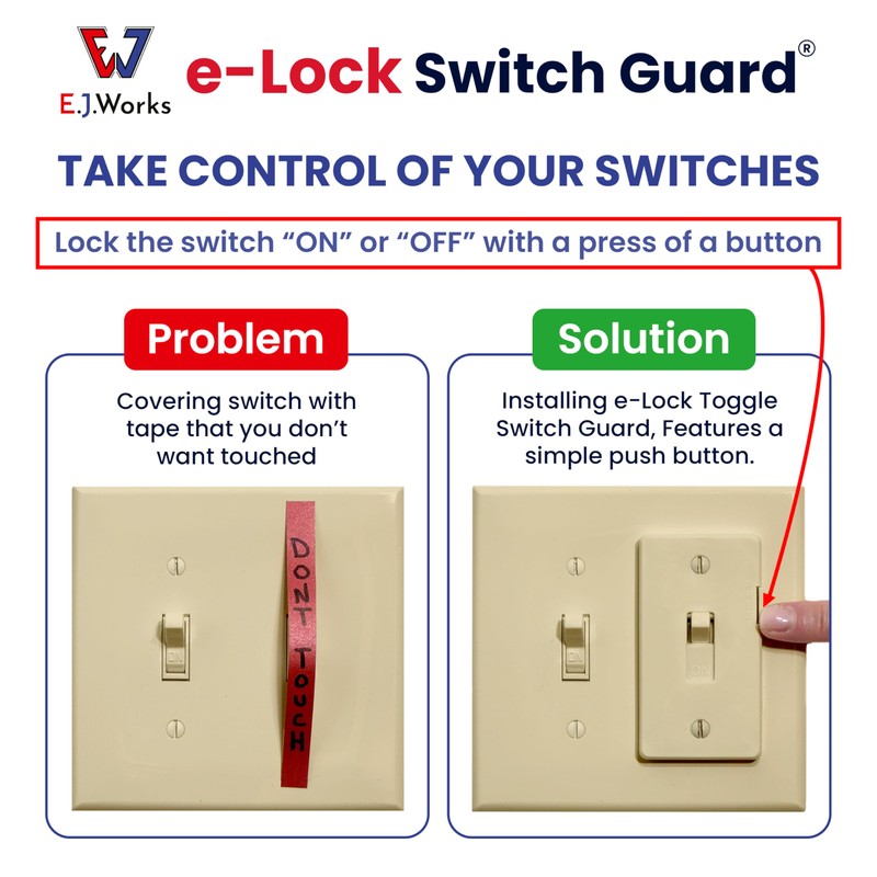 Switch Guard with Slider & Easy ON/OFF Push Button Activation