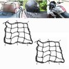Motorcycle Cargo Net with 6 Hooks, Adjustable Luggage Straps, Bungee