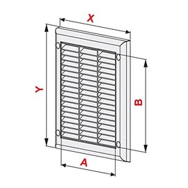 Air Vent Grill 190mm x 190mm with Fly Screen/Net/Mesh Ducting Ventilation Cover TK1