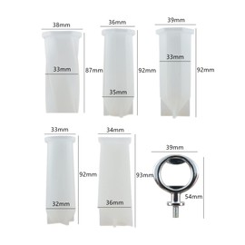 KuAoyoja Beer Bottle Opener Silicone Mold, 5 PCS Bottle Cap Opener Epoxy Resin Casting Silicone Mold with 5 PCS Inserts, DIY Craft Art Corkscrew Mold, Keychain Pendant Home Decor (5 Molds + 5 Inserts)