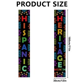Hispanic Heritage Month Decorations Hispanic Heritage Month Banner Latin American Banner Spanish Classroom Decor National Hispanic Heritage Month Decor for Classroom Bulletin Board，Home Party