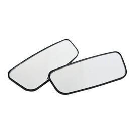 yorpyep 2 PCS Blind Spot Mirror, Rectangular Framed Curved Wide-angle Rearview Mirror, HD Glass Anti-glare Parking Assist Accessory with Adjustable Bracket, for Most Cars Trucks (Black)