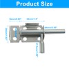 Unlorspy 2Pcs Sliding Barrel Bolt Door Lock Stainless Steel Mini