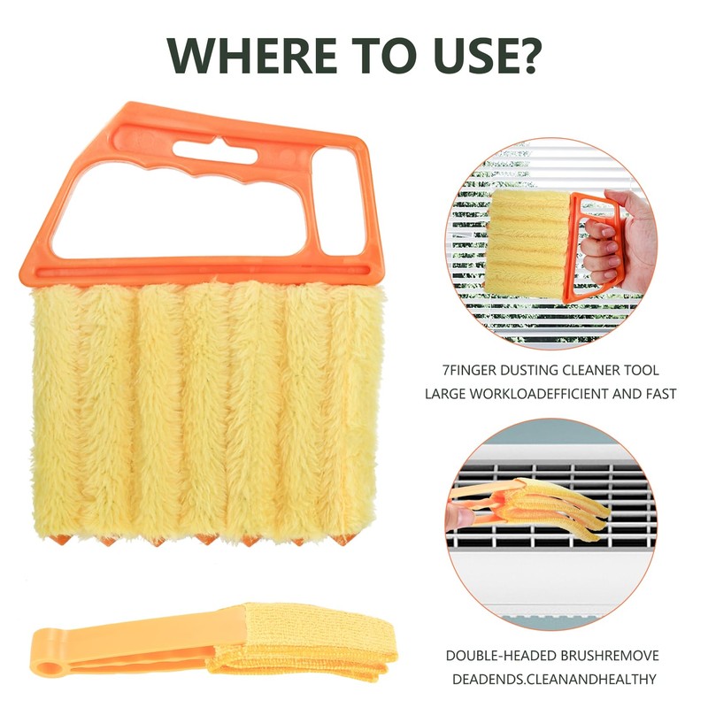 4pcs Window Venetian Blind Cleaner Duster Tool, Include 2pcs 7