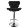 Elama Modern 2 Piece Tufted Faux Leather Adjustable Bar Stool