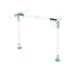Square Booth Leg Extension Fittings for Flat Top Canopy and Event Tent (Choose Size) (Connects 1” Pipes)