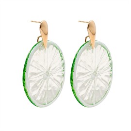 Lovely Fruit Earrings for Women,Cute Lemon Lime Orange Dangle Drop Earrings Acrylic Fun Earrings Earrings Holliday Beach Vacation Jewelry (A#lemon)