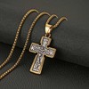HZMAN Eastern Orthodox Cross Necklace for Men Women Retro Religious
