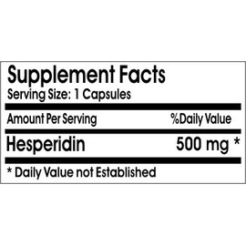 Hesperidin 500mg ~ 90 Capsules - No Additives ~ Naturetition Supplements