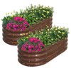 SnugNiture Galvanized Raised Garden Bed Outdoor, 2 Pcs 4x2x1ft Oval