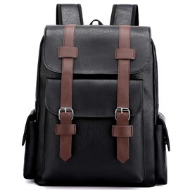 Farcauo Laptop Backpack for Women Men College Computer Backpack for Women Large Leather Work Backpack Black Teacher Business Back Pack travel backpack Carry on Flight Approved