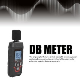 Decibel Meter, 30.0 to 130dBA Portable Sound Level Meter with Backlit LCD Display, Audio Noise Measure Device for Home Classroom Workshop