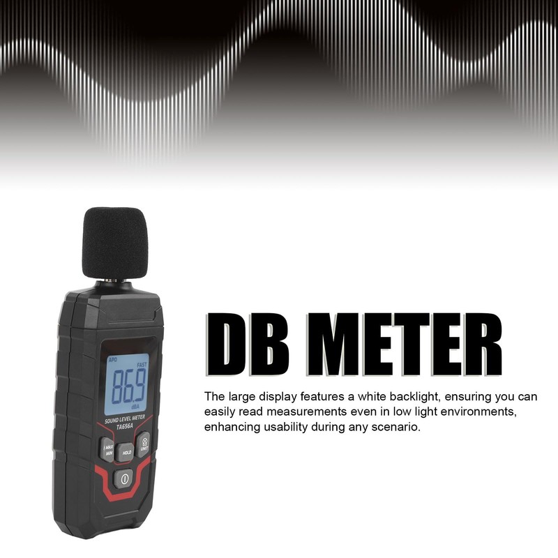 Decibel Meter, 30.0 to 130dBA Portable Sound Level Meter with