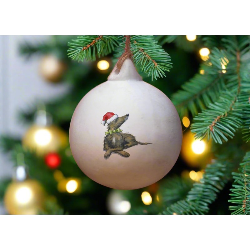 Image Industry Lurcher Ceramic Bauble - Tree Decoration - Christmas