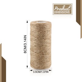Jute Twines Binding Twines Durable Horticultural Craft Cord Baking Wrapping Binding Strings Crafts Baler String Suitable for Household Garden Diy Crafts Decoration Home Accessories (Pack of 3)