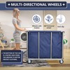 Commercial Laundry Cart with Wheels - Industrial Grade, Heavy Duty,
