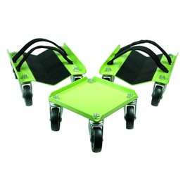 KASTFORCE Snowmobile Dolly Heavy Duty Carries up to 1500 lbs (682 kg) V-Slide with 2.5” Nylon Swivel Casters Rubber Pad Protecting Skis and 2 Pairs of Heavy Duty Straps Firmly Attaching on Skis KF2014