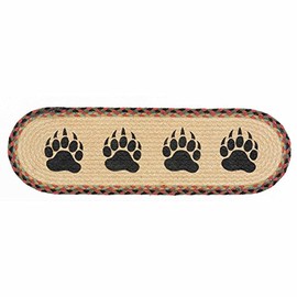 BLACK FOREST DECOR Bear Paw Braided Jute Stair Tread
