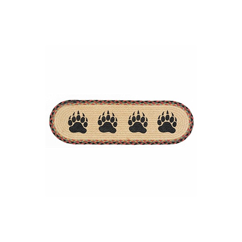 BLACK FOREST DECOR Bear Paw Braided Jute Stair Tread