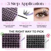 Lash Clusters Kit Natural Eyelashes Individual D-Curl Soft Cluster Lashes