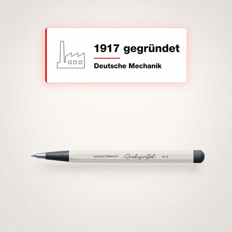 Leuchtturm1917 Rotary Pencil No. 2 Mechanical Pencil, 0.7 mm, Light
