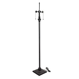 Capulina Tiffany Floor Lamp Base Only Replacement for 16-24 Inch Wide Lampshade Pole Height 64 Inches Blackish Bronze Finishing Resin Base