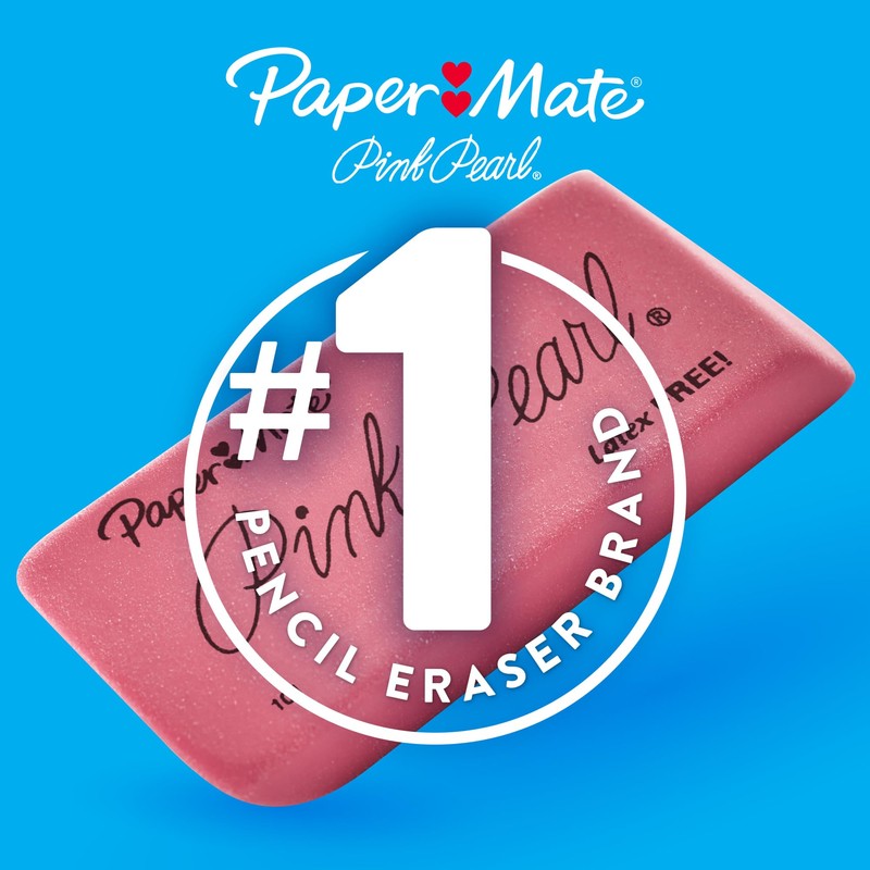 Paper Mate® Pink Pearl® Erasers, Medium, Pack of 3