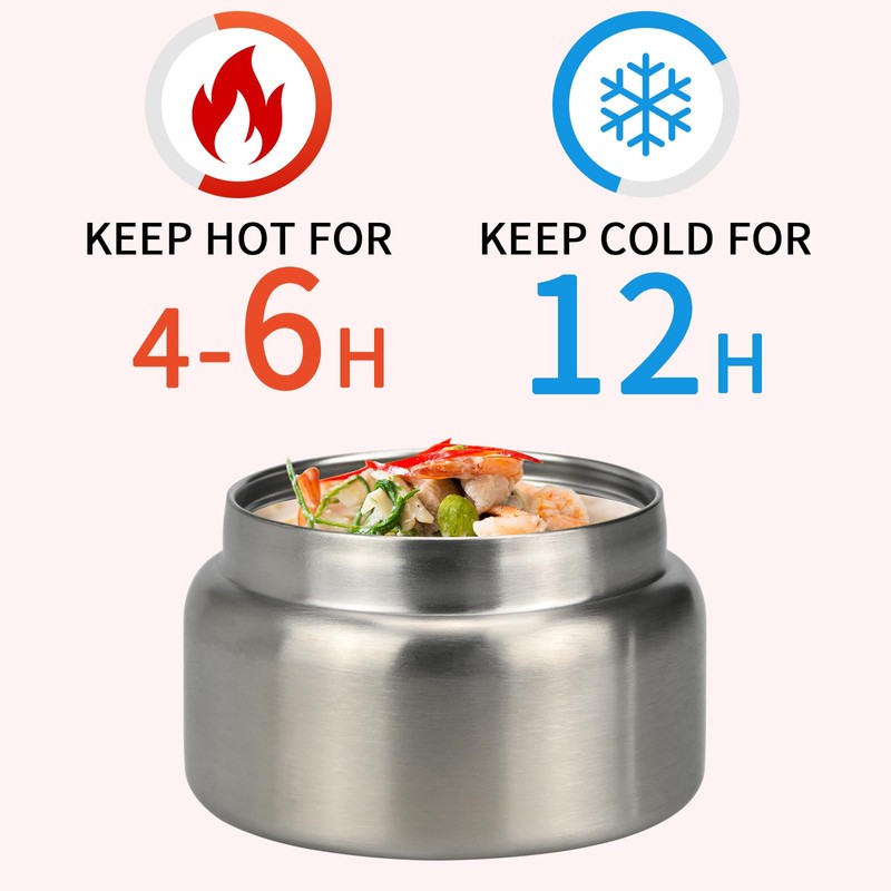 Smlper Thermal Food Container, 250 ml/350 ml, Stainless Steel Children's