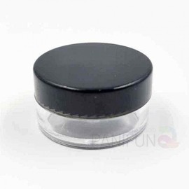Transparent Empty Plastic Containers for Lip Balm, Lotion, Cream, and Cosmetics - Black Caps Moisture Cream Empty Container 26ea