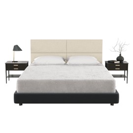 Jaxx Panelist Modern Padded Headboard – Set of 4 Wall Mounted Panels - Queen, Dune Beige Microvelvet