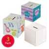 Baker Ross EV3024 Cube Money Boxes (Pack of 3), Perfect