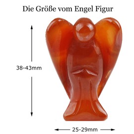 Nupuyai Angel Gemstone Guardian Angel Figurine Crystal Pocket Angel Healing Stone Talisman Lucky Charm Angel Statue Fengshui Decoration