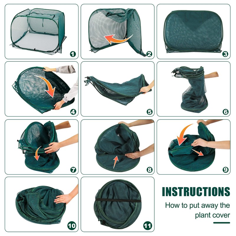 ANC POP 3 Pack Pop Up Mesh Plant Cover, Plant