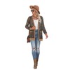 GRECERELLE Cardigan for Women Open Front Button Down Printed Lightweight