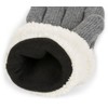 styleBREAKER Warm gloves with rhinestones and fleece, winter knitted gloves,