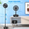 Portable Foldable Oscillating Desk Fan, 8.6" Standing Fans with Remote