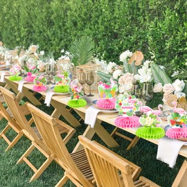 Gyufise 9 Pack Flamingo Honeycomb Centerpieces Decorations Hawaii Luau Table Toppers Flamingo Party Table Centerpieces Summer Tropical Aloha Hawaiian Luau Party Supplies Pink