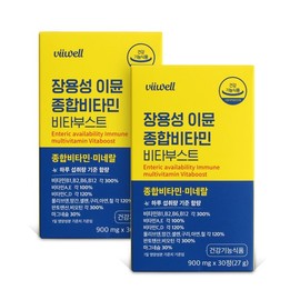 비웰 장용성 이뮨 종합비타민 비타부스트 30정x2개 Biwell Long-Lasting Immune Multivitamin Vitaboost 30 Tablets x 2 Packs