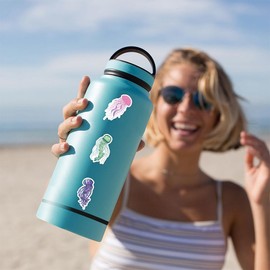 Pack of 50 Jellyfish Sticker Set, Waterproof Vinyl Sticker for Laptop, Children, Cars, Motorcycle, Bicycle, Skateboard, Luggage, Suitcase, Computer, Graffiti Decal