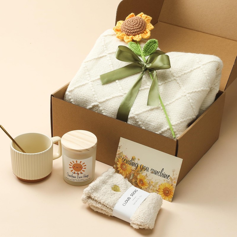 Sunflower Birthday Gifts Basket for Women Sending Sunshine Gift Box