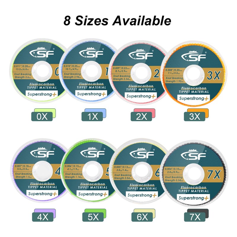 SF Clear Fluorocarbon Fly Fishing Tippet Material Line Leaders and
