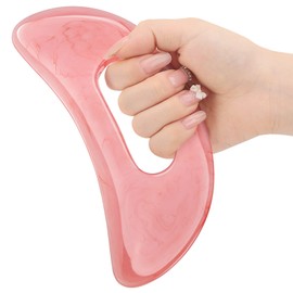 Gua Sha Massage Tool with Handle Resin Massage Tools Lymphatic Drainage Massager Body Shaping Gua Sha Tools for Full Body Men Women Birthday Festival Holiday Present (Pink)